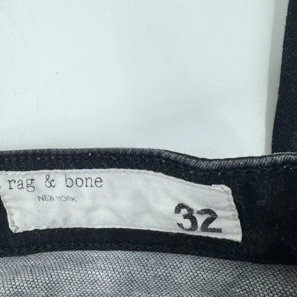 Rag Bone‎ Men's Black Jeans WDD22H2643BMGR Granite /Black Size 32 Straight Leg